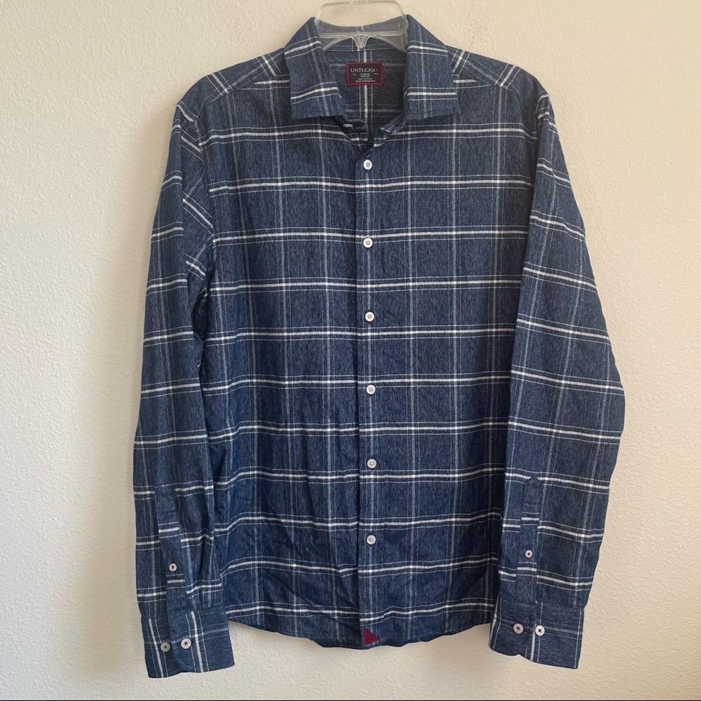 Untuckit Heather Checks Button Down Long Sleeve S… - image 2
